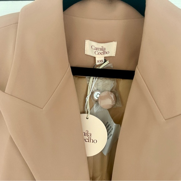 Camila Coelho Morena Blazer in Nude Toffee XXS - Picture 4 of 4
